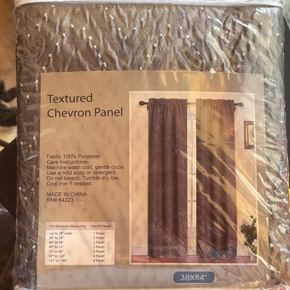 Textured Chevron Panel Curtain (2 panels)